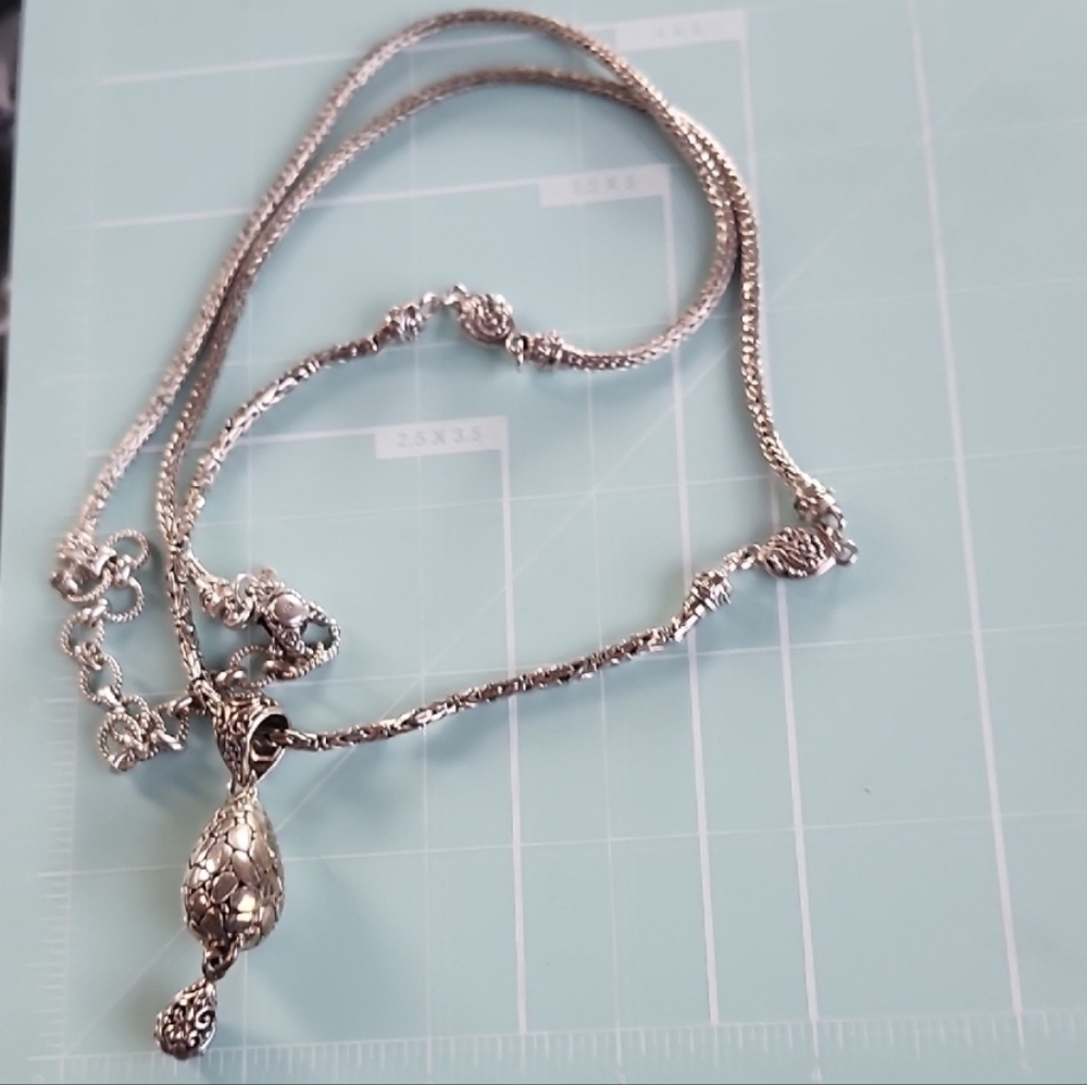JTV Artisan Collection Of Bali pebble Drop Pendant On Chain